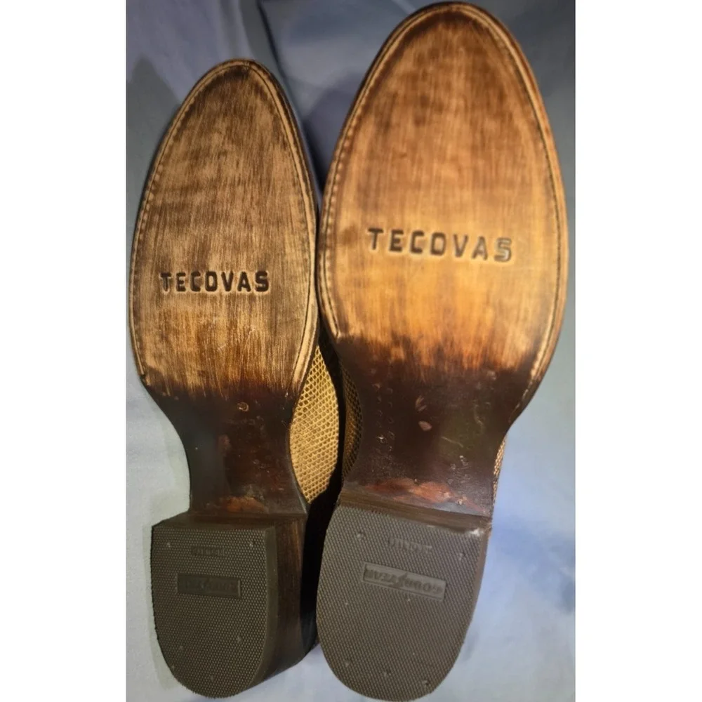 Tecovas's Exotic Nolan Limestone Vamp Lizard Boots Limited Edition Size 12.5D